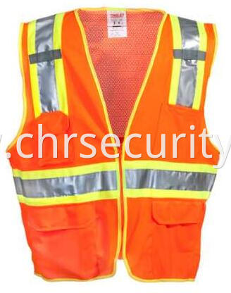 Men's Hi-Vis Fluorescent OrangeYellow Surveyor Vest